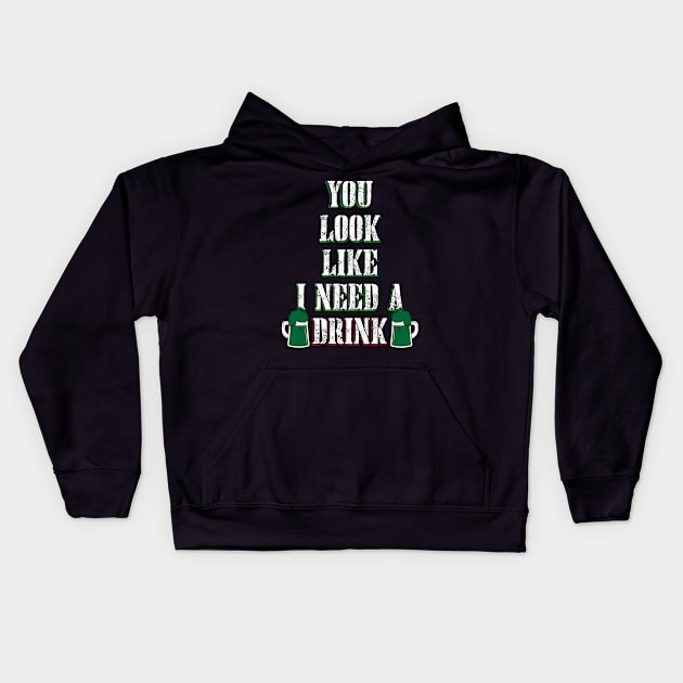 You Look Like I Need a Drink Kids Hoodie by Dojaja